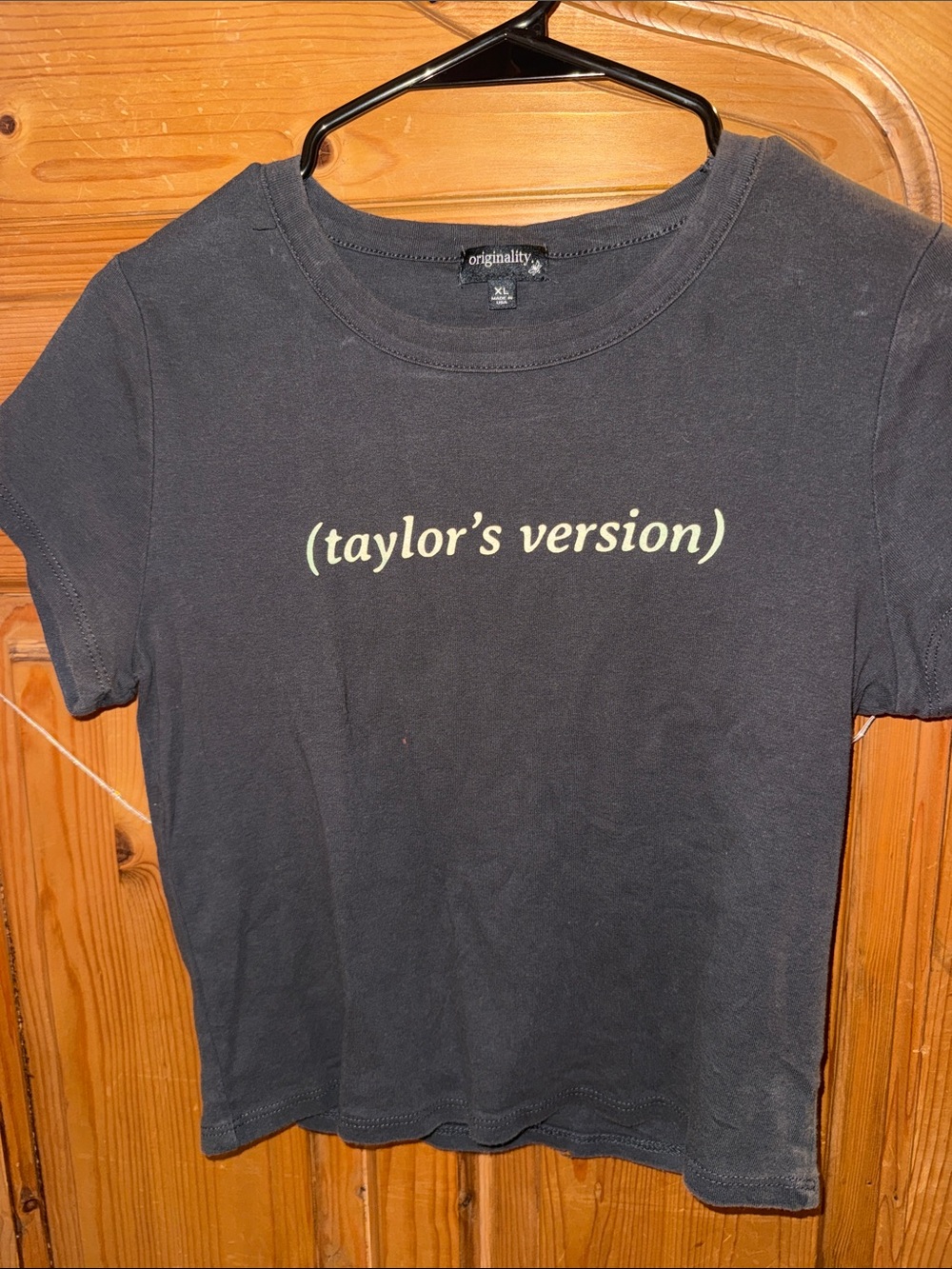 Originality Black Short-Sleeve Tee with (taylor's version) Graphic